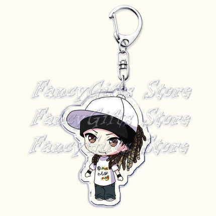 Tokio Hotel Band Chibis Keychains for Accessories Bag I Love Bill Tom Kaulitz Georg Listing Keyrings Jewelry Friends Fans Gifts