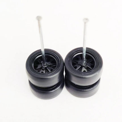 1/64 Mini Car Wheels 11mm Tires Tyres 1:64 Model Cars Rims Mirror Disc Claw Shape For Hot Wheel/Matchbox/Domeka