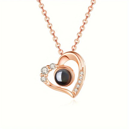 Projection Necklace 100 Languages I Love You Pendant Necklaces For Lover Girlfriend 2026 Creative Couple Romantic Jewelry Gifts