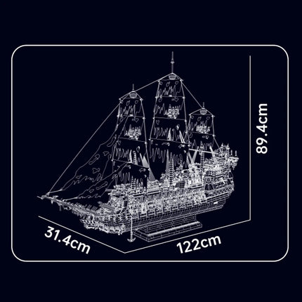 Mould King 13218 Pirate Ship Toys The MOC Big Flying Dutchman Building Block Assembly Ship Model Brick Set Kids Christmas Gift