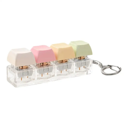 Keyboard Fidget Stress Reduction Fingertip Button Quiet Key Clicker Fidget Toy Keychain birthday gift for Adult Boys Girls