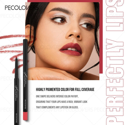 1PC Long-Lasting Matte Lip Liner Pencil - Wax Formula, Easy-Apply Lip Pencil for Precise Liner & Full Lips, Durable Makeup