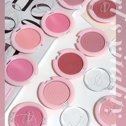 1Pc Monochrome Blush Face Mineral Pigment Peach Orange Nude Pink Matte Natural Blush Contour Shadow Cheek Blusher Cosmetics
