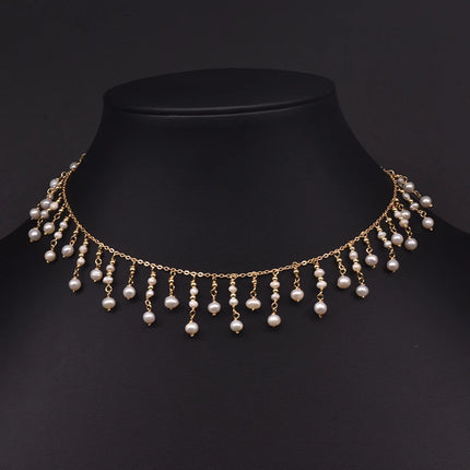 Natural Freshwater Pearl Coloured Pendant Necklace Women American Vintage Style Luxe  Fine Jewellery Customizable Gift For Wife