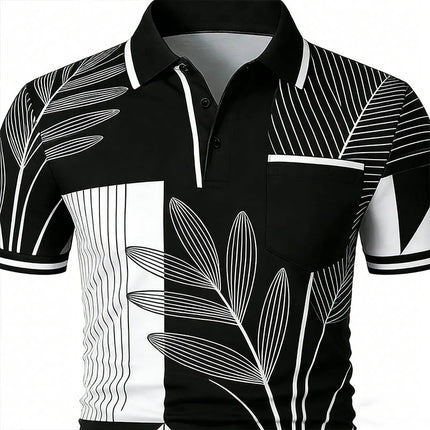 Men's Short Sleeve Shirt Breathable Digital Printing Pattern Polyester 100% Summer Casual Color Men's Clothing Comfortable