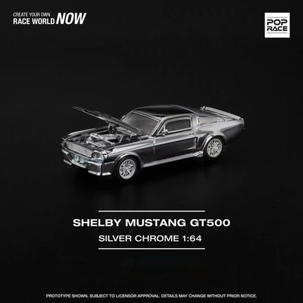 POP RACE 1:64 S36-03 SHELBY MUSTANG GT5OO Alloy Die Casting Car Model Collection Ornament