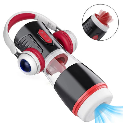 Male Masturbator Automatic Vibration Vagina Blowjob Machine Soft Pussy Penis Pump Masturbation Cup Sex Toys for Men Sex Machine