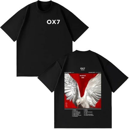 Men Women Unisex Niro OX7 Album T-shirt Cotton Hip Hop Pop Music Vintage Casual Streetwear Fashion Tshirt