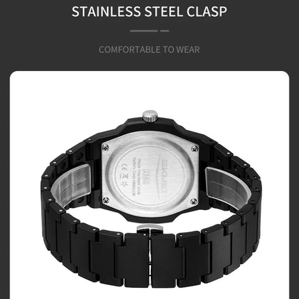 Skmei Bracelet Watches for Men Analog Display 50M Waterproof Simple Style Quartz Wristwatch