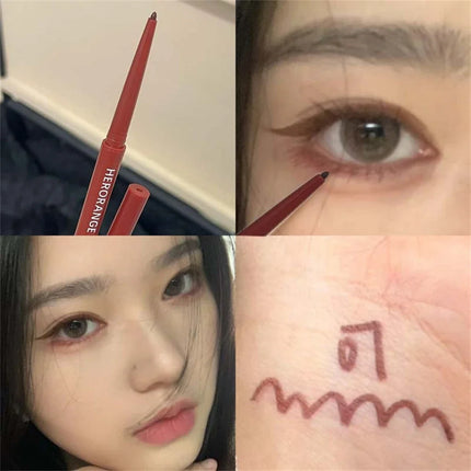 Matte Brighten Lying silkworm Eyeliner Gel Pen Waterproof Quick Drying Pink Brown Ultra fine Eye Shadow Pen Not-Smudge Makeup
