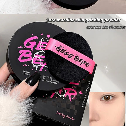 Gege Bear Setting Powder - 20g, Extra Large Size, Oil Control, Transparent, Ideal for Daily Use