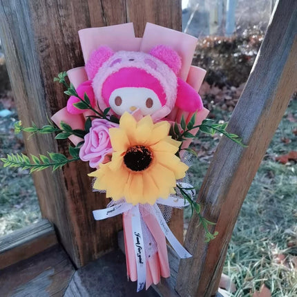 Graduation Gift Kuromi Hello Kitty Bouquet My Melody Cinnamoroll With Sunflower Christmas Valentine's Day Birthday Gift