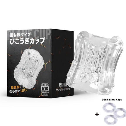 Reusable Glans Masturbation Cup Waterproof Pocket Pussy Masturbator Endurance Exercise Sex Toys for Men Blowjob Male Masturbator
