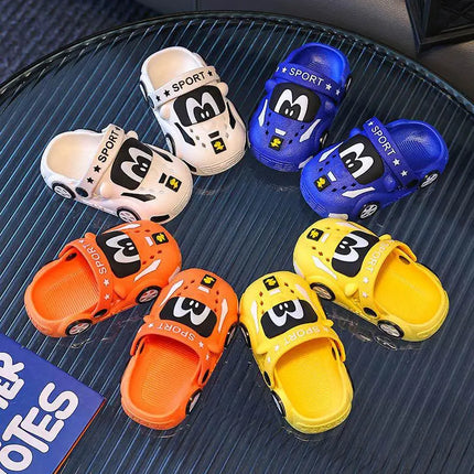 Kids Sandals Hole Children's Shoes Slippers Soft Anti-Skid Cartoon DIY Design Hole Baby Shoes Sandy Beach For Boys Girls