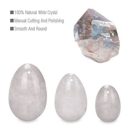 Naturally Rose Quartz Yoni Egg Jade Eggs Women Kegel Exerciser Jade Massager Vaginal Muscles Tightening Ball Crystal Kegel Eggs