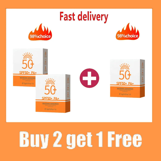 Sunscreen Travel Size Waterproof Sweatproof SPF50+ PA+ Facial Sunscreens For Face Beach Sun Screen Protector