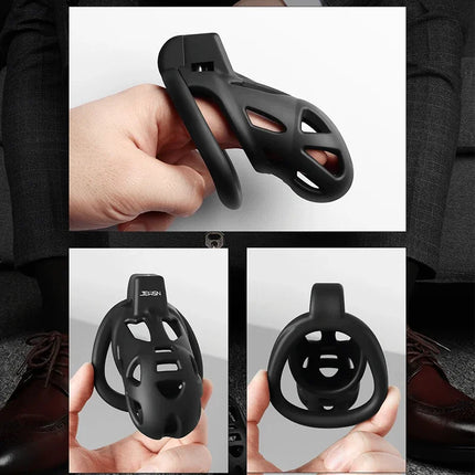 CB Cock Cage Penis Urethra Lock Male Chastity Cage Sex Toys Beginner Flat Chastity Cage Cock Cage Penis Rings