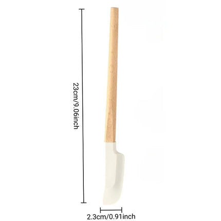 Non-baking Stick Silicone Spatula with Wooden Handle–Cake Icing&Jam Spreader,Cream Butter Cooking Baking Spatula Heat Resistant