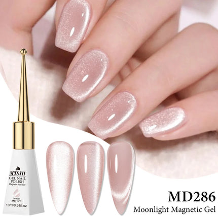 10ml Moonlight Cat Magnetic Gel Nail Polish Glitter Semi Permanant Soak Off UV LED Gel Varnish For Manicure DIY Nail Supplies