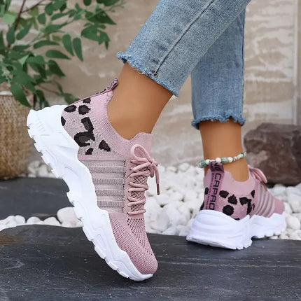 [Leopard print sneakers] lightweight and breathable  Leading the way women's casual sneakers.women's shoes sale shoes