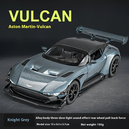 1:32 Aston Martin Vulcan Supercar Alloy Diecast Model Car Interior Decoration Sound & Light High Simulation Gift For Friend Box
