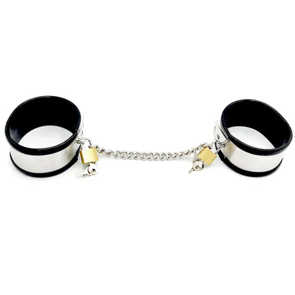 BDSM bondage restraints stainless steel silicone hand ankle cuffs sex toys for couples bed bondage chastity handcuffs