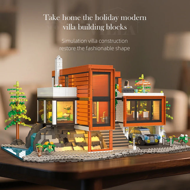 89133 Forest Villa Street Scene Series Toys and Ornaments, Kids Building Blocks, Architectural Model Assemblies, Birthday Gifts