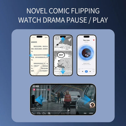 Mobile Phone Video Remote Control Button Mini Fingertip Ring Remote Control Blutooth 5.3 Scrolling Fingertip Controller Page