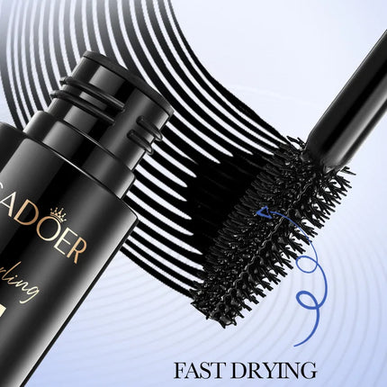 5D Waterproof Mascara Lengthens Eyelashes Extension Black Silk Fiber Mascara Female Makeup Cosmetic Waterproof Mascara