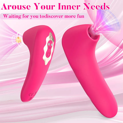 Powerful 2 in 1 Vagina Sucking Vibrator Nipple Oral Vacuum Stimulator G Spot Clitoris Massage Female Masturbator Sex Toys Women