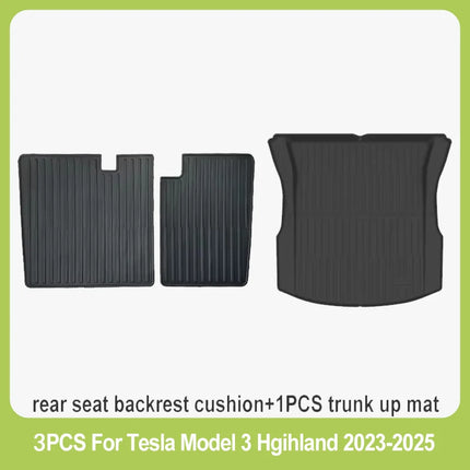 Car Floor Mats Cargo Liner For Tesla Model 3 Highland 2024-2026 Waterproof Anti-slip Trunk Mat TPE Pads All Weather Floor Liners