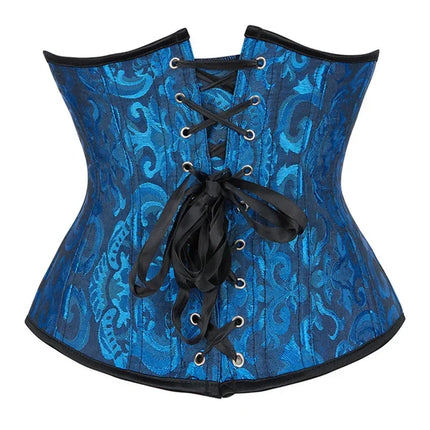 Women Corsets Bustiers Sexy Jacquard Underbust Corset Plastic Bones Korset Basques Shaper Elegant Waist Bustier Top