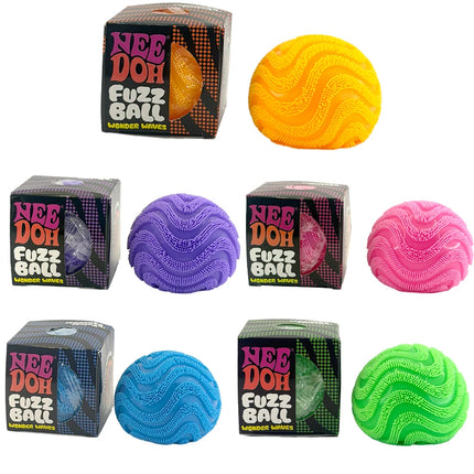 Hot Squishy Nee Doh Fuzz Ball Wonder Waves Sensory Squeeze Toy Textured Stress Relief Fidget Ball for Adults Kids