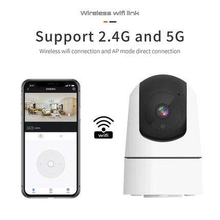 ANSVICAM Tuya 6MP HD 5G WiFi Indoor Security Camera 6x Zoom Baby Monitor Night Vision Auto Motion Detection 2-Way Audio Cameras