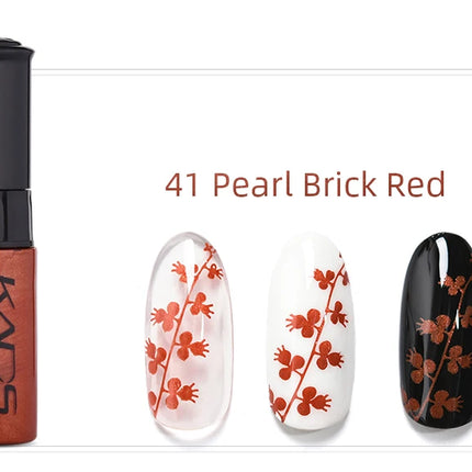 KADS Nail Art Stamping Polish 1 Bottle White Black Gold Stamping Nail Lacquer of Acrylic Paint Tool Beauty Decoration Vernish