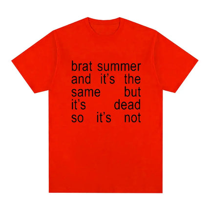 Charli XCX Brat Summer and It's Same Album T-Shirt Women's Fashion Harajuku T-Shirt Casual Comfortable Extra Large T-Shirt
