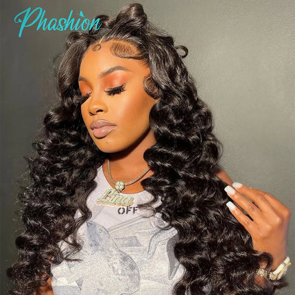 Phashion 5x5 28 26 Inch Deep Swiss Transparent Lace Closure Loose Wave Brazilian Remy Human Hair Curly For Black Women On Sale