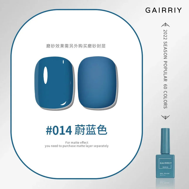 Gairriy 15ml Gel Nail Polish 60 Colors Glitter Soak Off UV LED Semi-Permanent Varnish Nail Art Salon Nail Polish Free Shipping