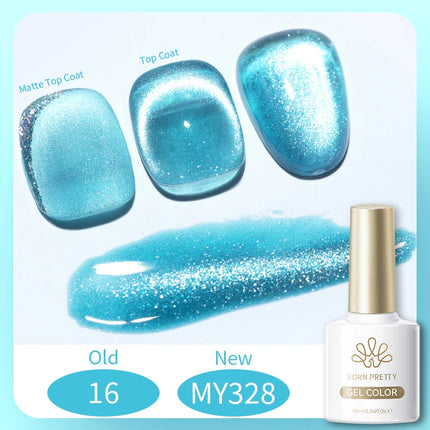 BORN PRETTY 10ml Silver Water Light Cat Magnetic Gel Nail Polish Nail Supplies Vernis Semi Permanent Gel for Fall Winter Nails