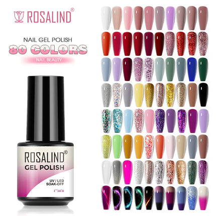 ROSALIND Gel Nail Polish UV Base Top Coat Soff Off Stamping Polish All For Art Manicure Semi Permanant Gel Nail Fast Shipping
