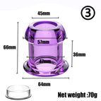 purple L with lid