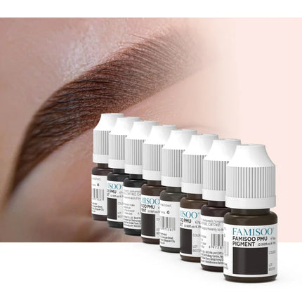 FAMISOO 5ML Eyebrow Tattoo Ink Professional Pigment for Eyeliner Black Tattoo Microblading Paint Ink For Semi Permanent Makeup