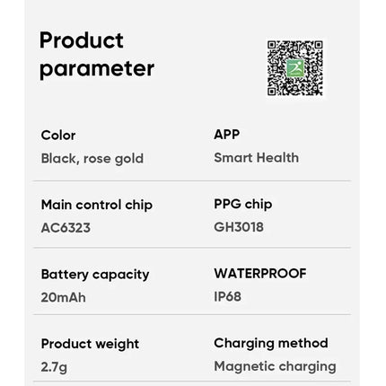 Lenovo Smart Ring Men Women Multi-sport Mode Tracker Heart Rate Blood Pressure Blood Oxygen Sleep Monitoring for Android IOS