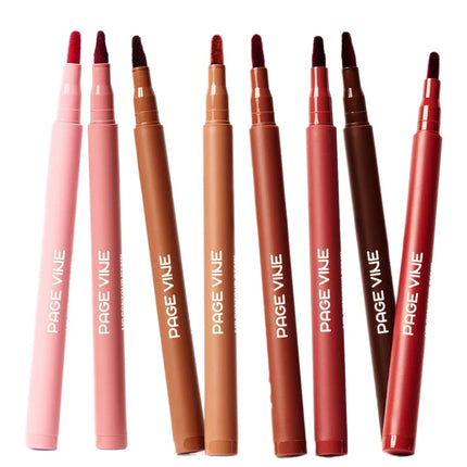 Waterproof Matte Lipliner Pencil Red Contour Tint Lipstick Long Lasting Non-stick Cup Moisturising Lips Makeup 8 Colors Velvet