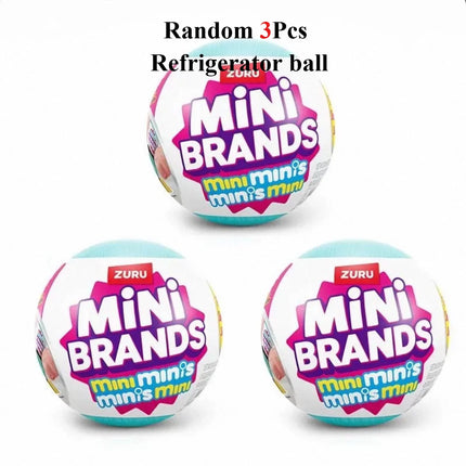 ZURU Original Mini Fridge Set Mini Brand Ball Series Mystery Surprise Blind Box Children's Toy Playhouse Decoration Gift Blind