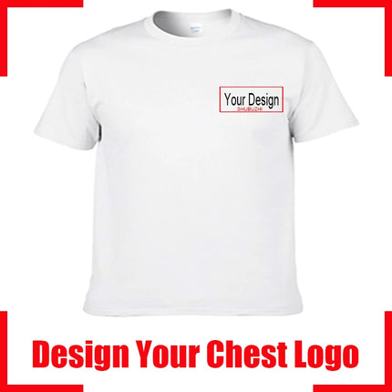 Tailor-made Custom Text Name Tsihrts Add Your Own Message Men's Cotton T-shirt Personalized Tee Your Design Men's Tshirt