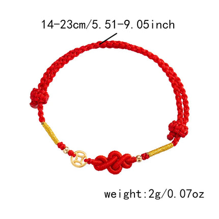 Fashion Simple Lucky Knot Red Rope Bracelets for Women Men Handmade String Adjustable Bracelet Friendship Amulet Jewelry Gift