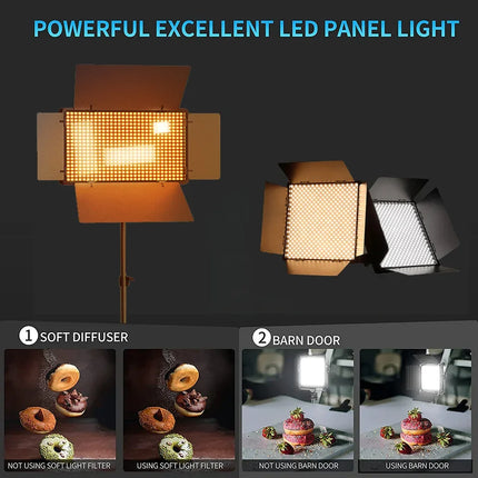 LED Photo Studio Light Video Studio Light With Dimmable for Game Live Video Lighting Portable Video Recording Photography Lamp