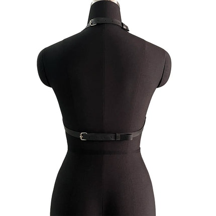 Gothic PU Leather Harness Belt Street Style Adjustable Fetish Belt Punk Exotic Fashion Couple Accessories
