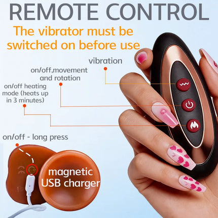 1pc 8.6inch Thrust Realistic Dildo Vibrator With 10 Telescopic And 10 Vibration Modes With Heating, Silicone Soft Realistic Remote Control Adult Sex Toy For G-spot Vibration Stimulation With Powerful Suction Cup